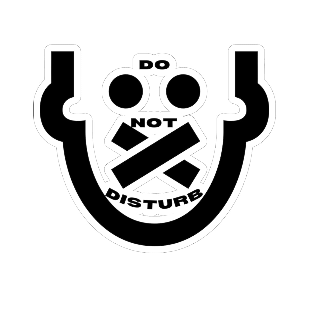 Cross Mouth DND Kiss-Cut Sticker