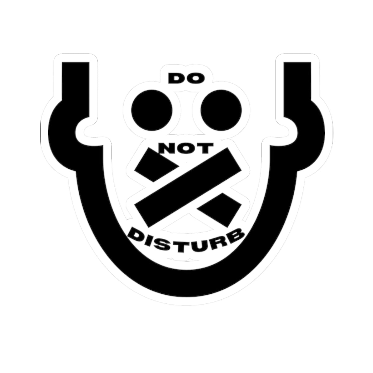 Cross Mouth DND Kiss-Cut Sticker