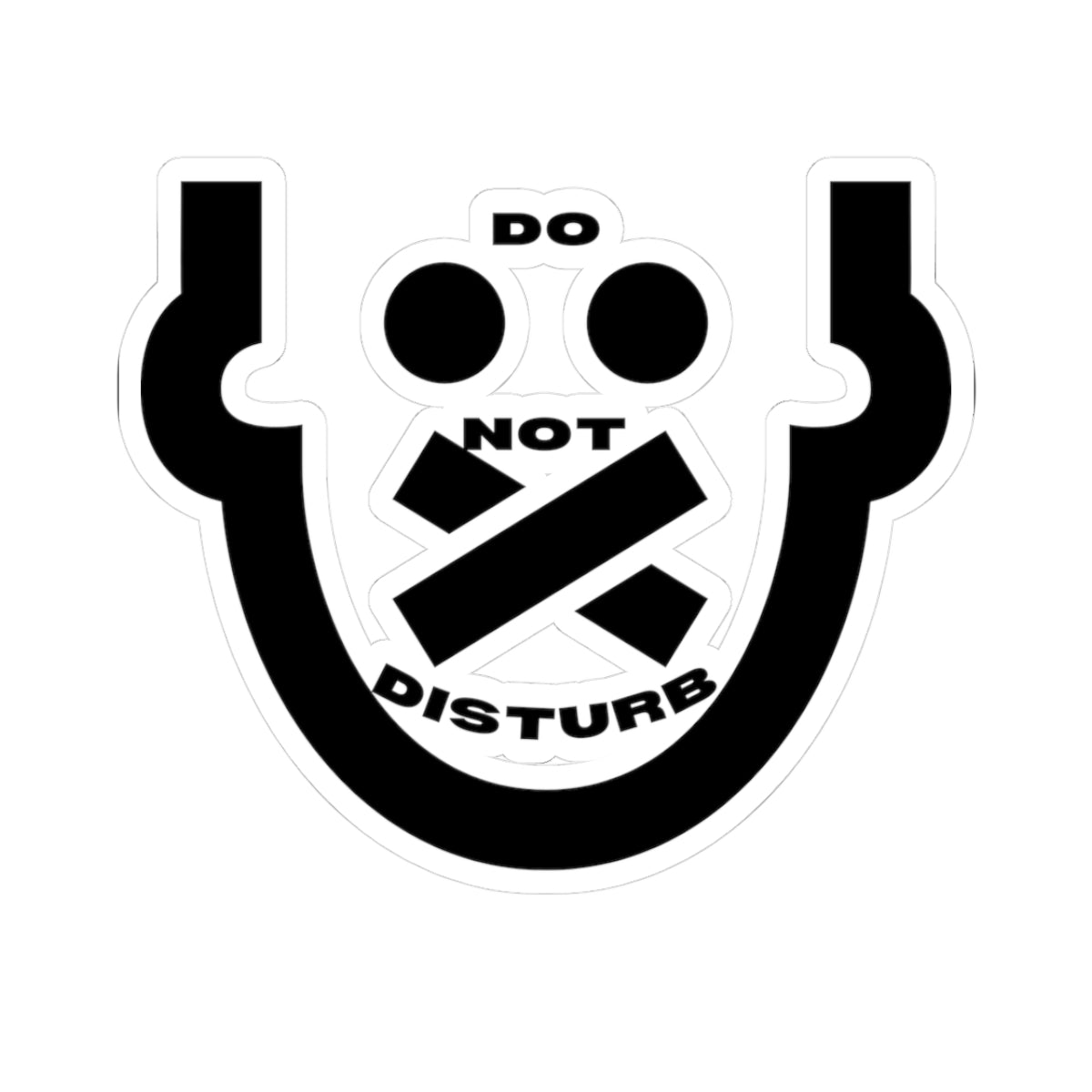 Cross Mouth DND Kiss-Cut Sticker