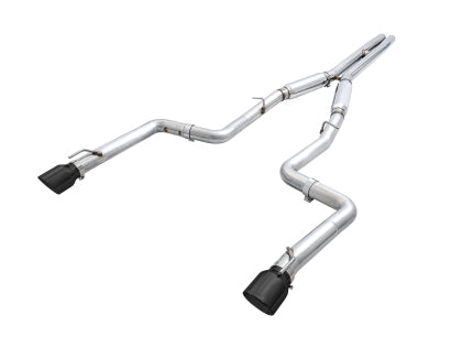 AWE Tuning 2015+ Dodge Charger 6.4L/6.2L Non-Resonated Touring Edition Exhaust - Diamond Blk Tips